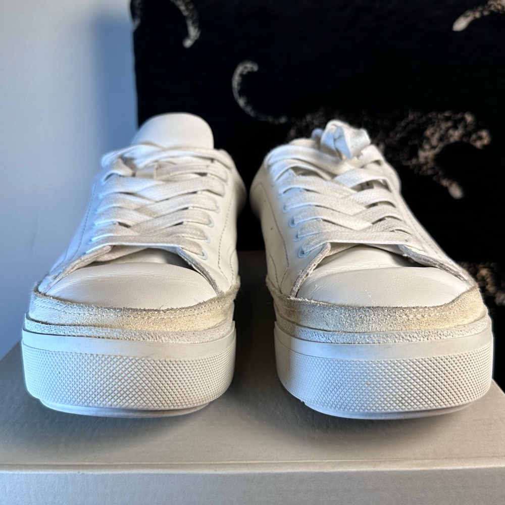 ALLSAINTS Trish Sneaker in Chalk White leather platform skater shoe EU 39 us 9 - Picture 2 of 12